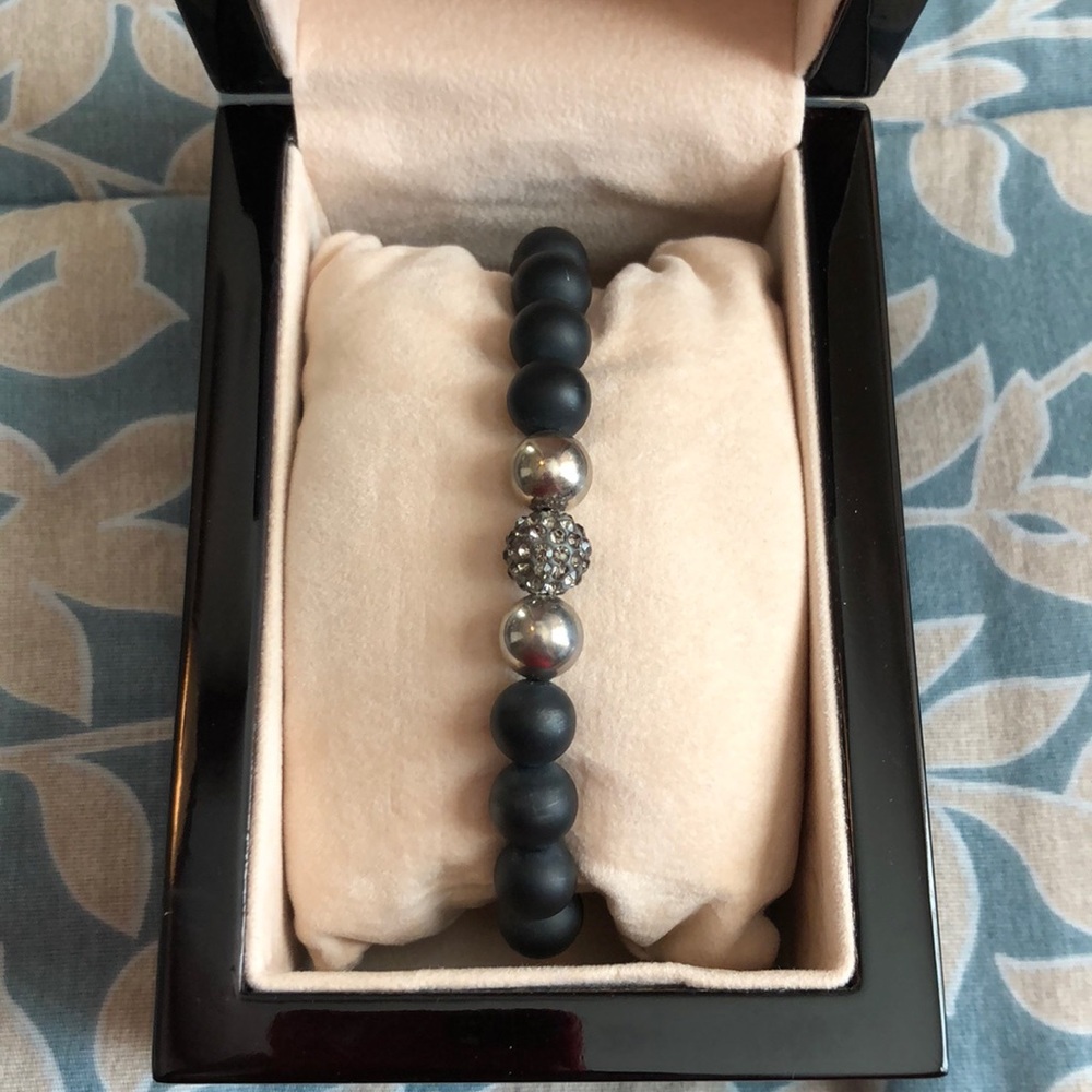 Black Beaded Bracelet